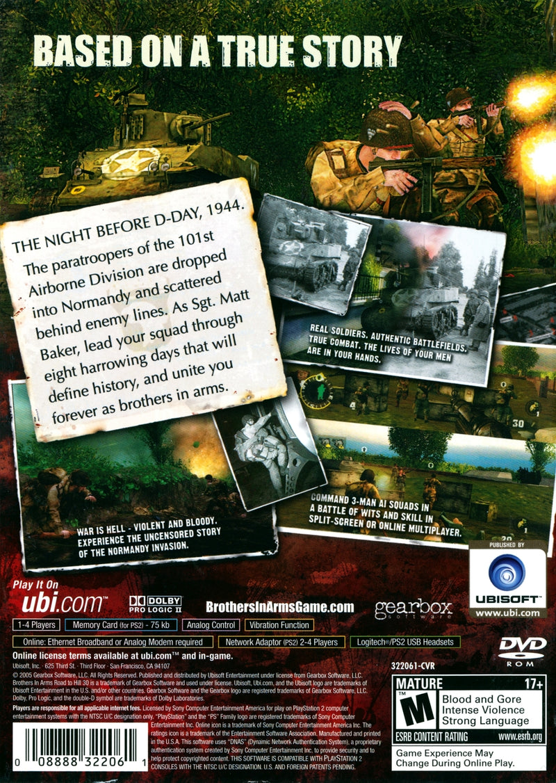 Brothers in Arms: Road to Hill 30 - Playstation 2 Pre-Played