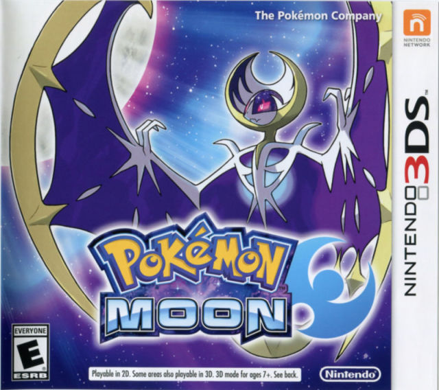 Pokemon Moon Front Cover - Nintendo 3DS Pre-Played 