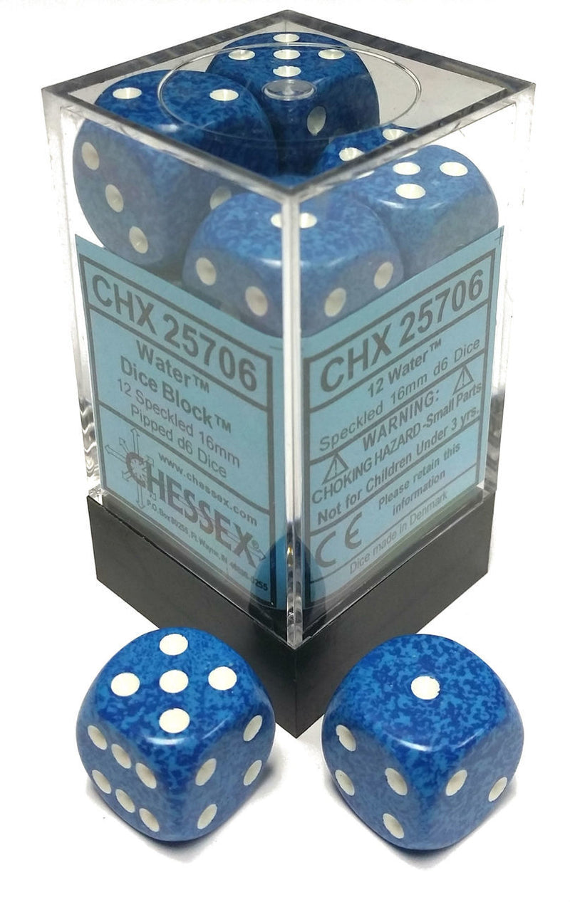 Chessex Speckled 16mm D6 Water (12)