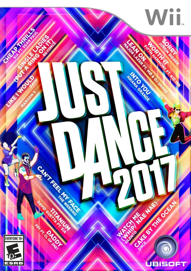 Just Dance 2017 Front Cover - Nintendo Wii Pre-Played