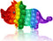 Rainbow Triceratops - Pop It Bubble Fidget Toy
