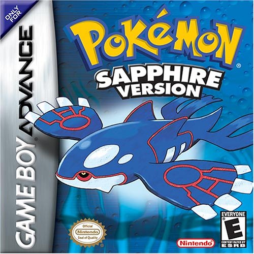 Pokemon Sapphire Version Front Cover - Nintendo Gameboy Advance Pre-Played