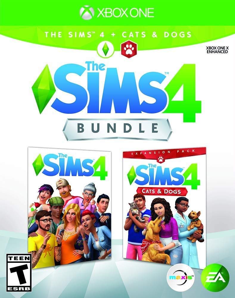 The Sims 4 Plus Cats & Dogs Bundle Front Cover - Xbox One Pre-Played