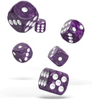 Marble Purple D6 12mm (36) - Oakie Doakie Dice