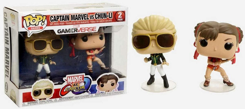 Pop! Games: Gamerverse Marvel vs Capcom - Captain Marvel VS Chun Li Hot Topic Exclusive