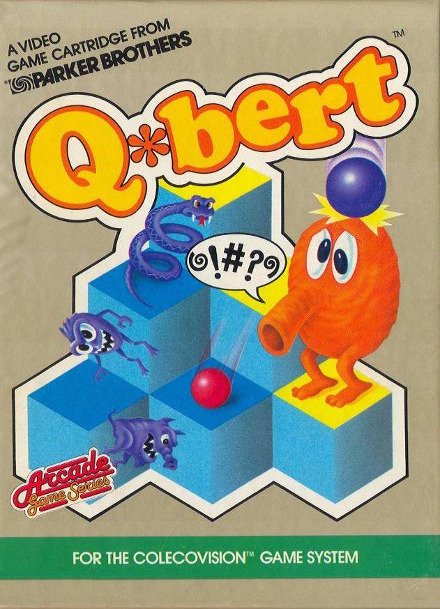 Qbert Front Cover - ColecoVision Pre-Played