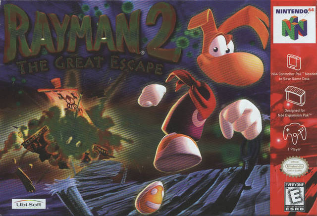 Rayman 2: The Great Escape Front Cover - Nintendo 64 Pre-Played