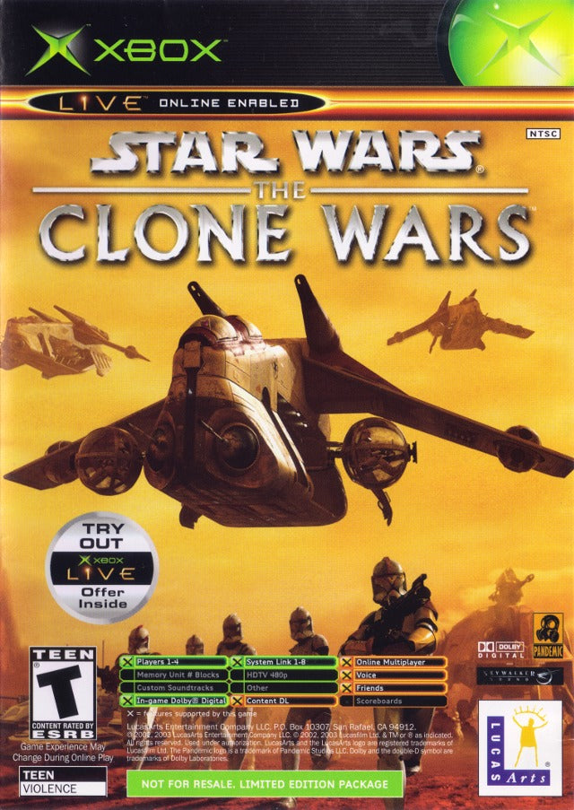 Star Wars Clone Wars / Tetris Worlds Combo Pack Front Cover - Xbox Pre-Played