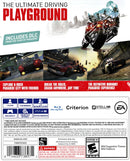 Burnout Paradise Remastered Back Cover - Playstation 4 Pre-Played