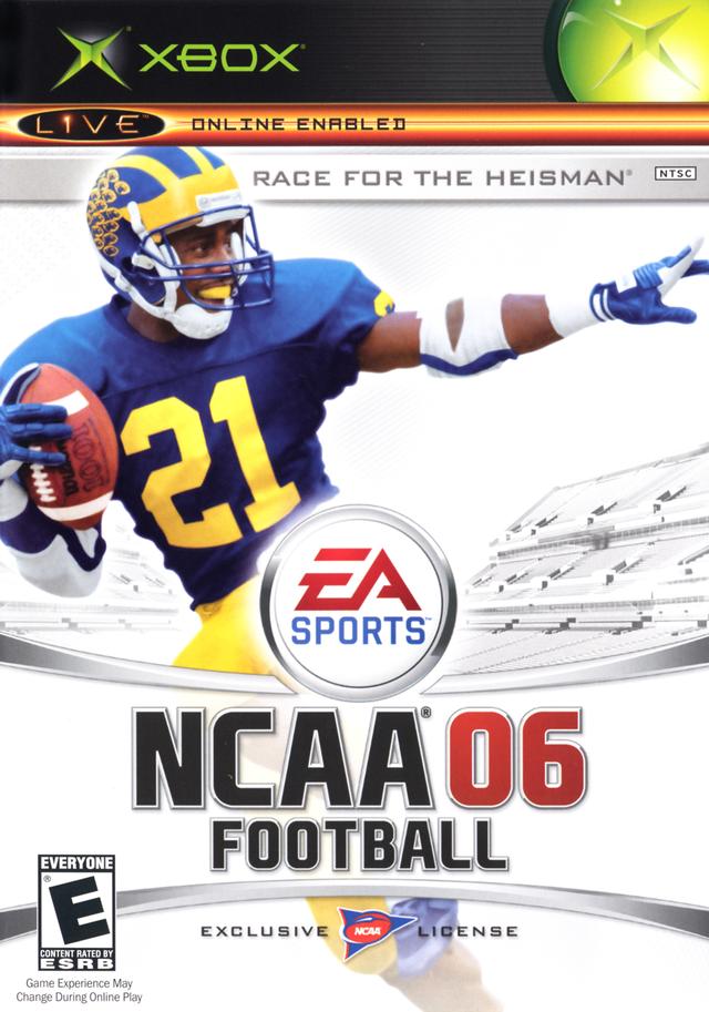 NCAA Football 06 Front Cover - Xbox Pre-Played
