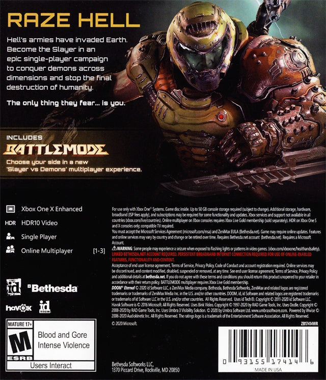 Doom Eternal - Xbox One Pre-Played
