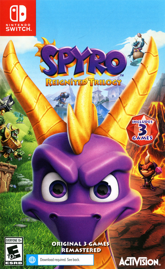 Spyro Reignited Trilogy Front Cover - Nintendo Switch Pre-Played
