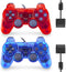 Playstation 2 Offbrand Wired Controller Double Pack - Blue & Red