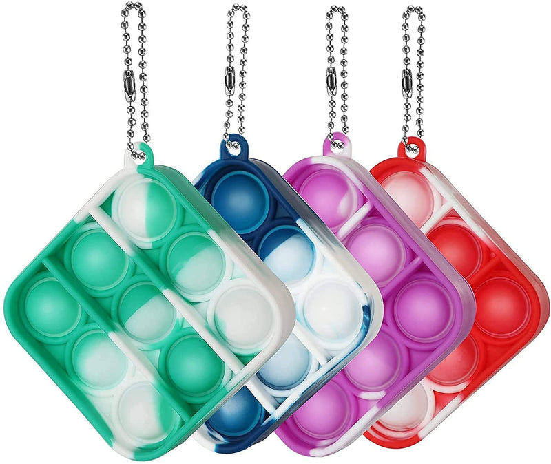 Mini Pop It Bubble Fidget Toy Keychain