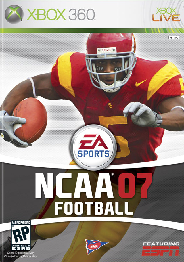 NCAA Football 07 Front Cover - Xbox 360 Pre-Played