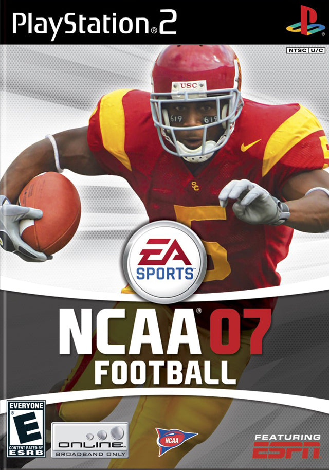 NCAA Football 07 Front Cover - Playstation 2 Pre-Played