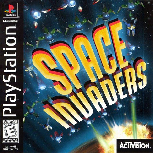 Space Invaders Front Cover - Playstation 1 Pre-Played