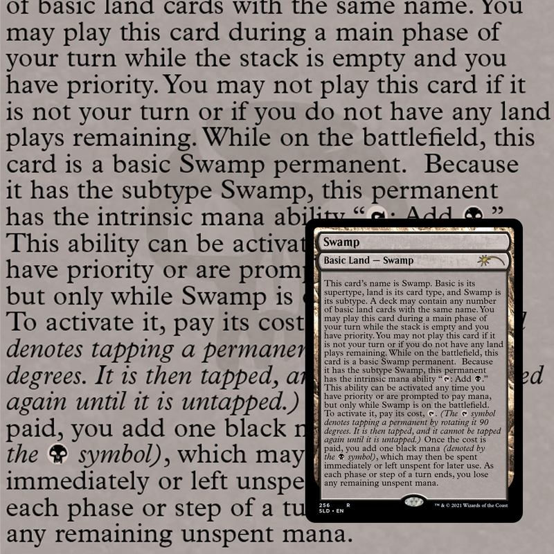 Magic the Gathering Secret Lair The Full-Text Lands Foil Edition