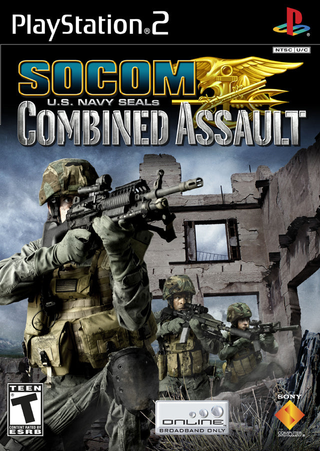 SOCOM U.S. Navy Seals: Combined Assault Front Cover - Playstation 2 Pre-Played