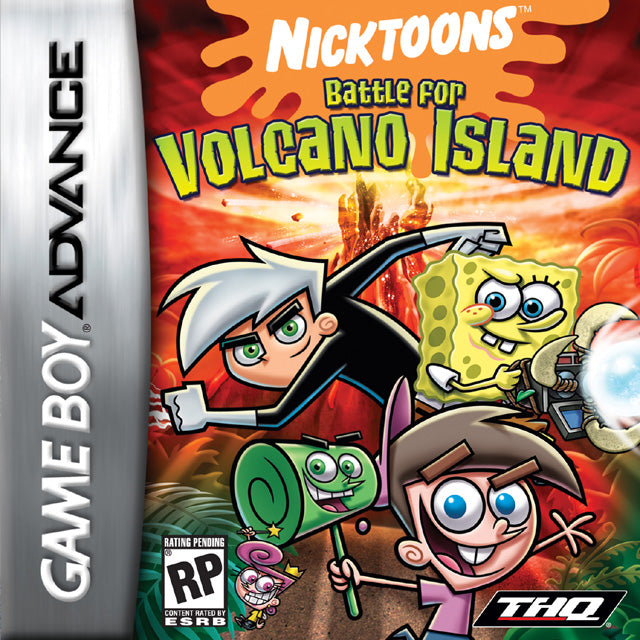 Nicktoons Battle for Volcano Island Front Cover - Nintendo Gameboy Advance Pre-Played