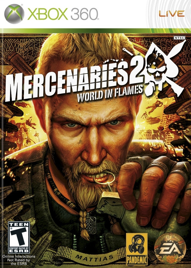 Mercenaries 2 Front Cover - Xbox 360 Pre-Played