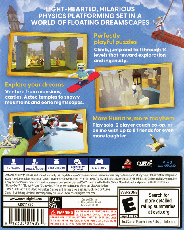 Human Fall Flat Back Cover - Playstation 4 Pre-Played