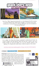 Grand Theft Auto Vice City Stories Back Cover - PSP Pre-Played