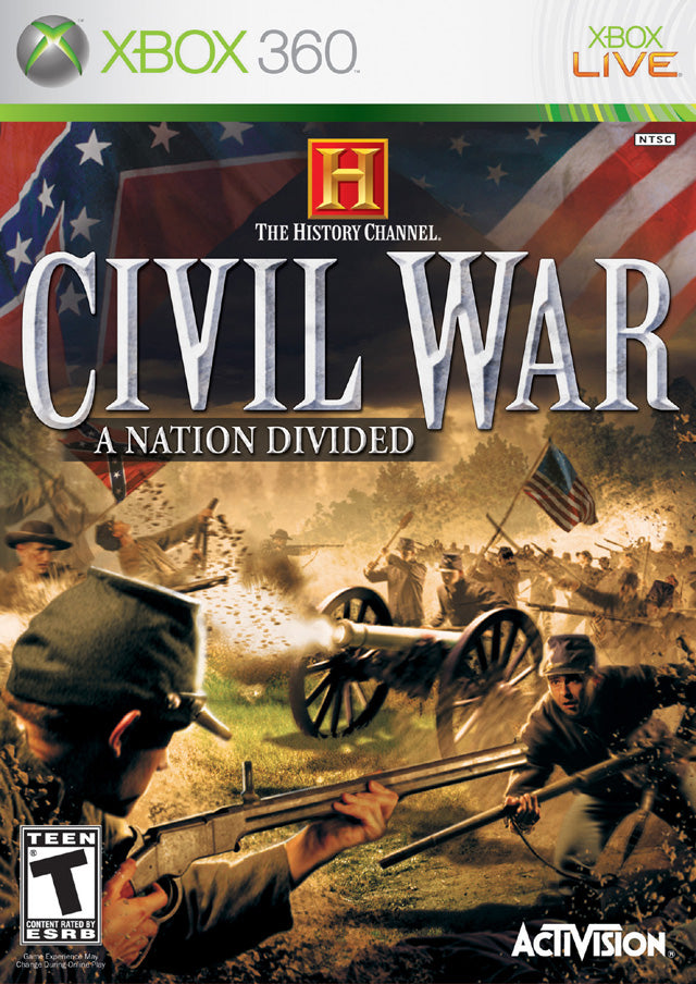 History Channel Civil War: A Nation Divided Front Cover - Xbox 360 Pre-Played