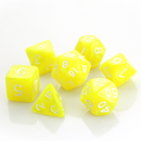 Yellow Swirl with White - 7 Piece RPG Set