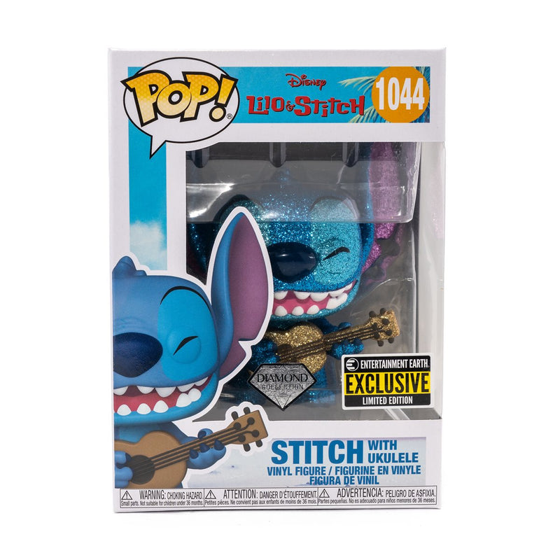 Pop! Disney: Lilo & Stitch - Stitch with Ukulele Diamond Glitter Entertainment Earth Exclusive