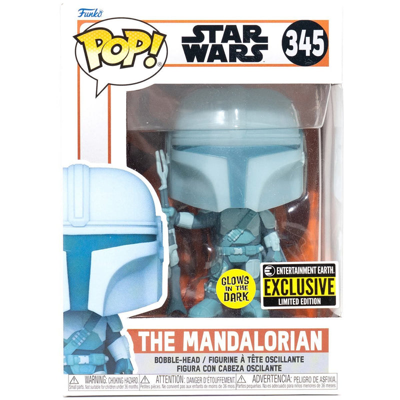 Pop! Star Wars The Mandalorian - The Mandalorian Hologram Glow-in-the-Dark Entertainment Earth Exclusive