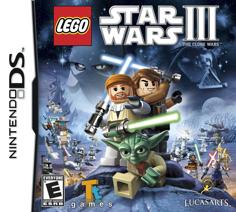 Lego Star Wars III The Clone Wars Front Cover - Nintendo DS Pre-Played