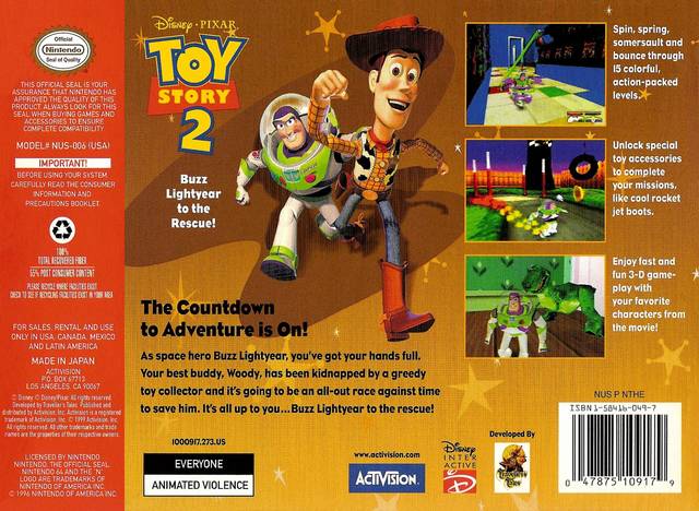 Toy Story 2 Buzz Lightyear to the Rescue - Nintendo 64 Pre-Played