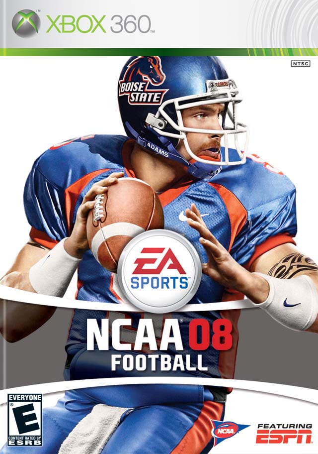 NCAA Football 08 Front Cover - Xbox 360 Pre-Played