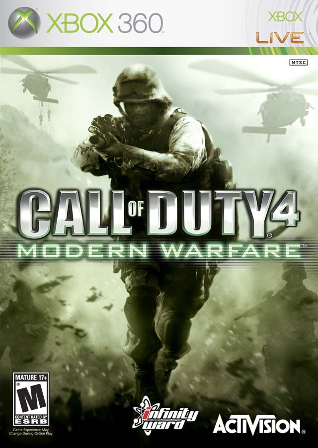 Call of Duty 4 Modern Warfare Front Cover - Xbox 360 Pre-Played 
