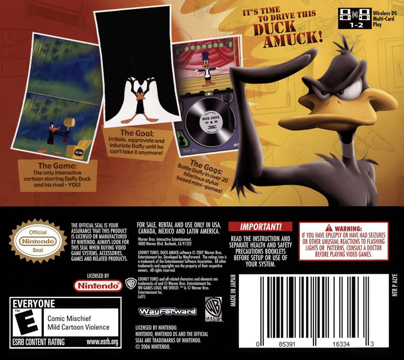 Looney Tunes Duck Amuck Back Cover - Nintendo DS Pre-Played