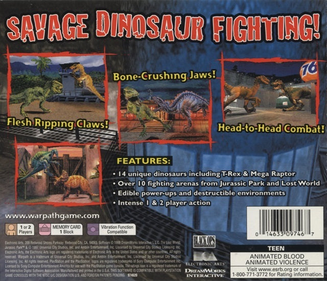 Warpath Jurassic Park - Playstation 1 Pre-Played