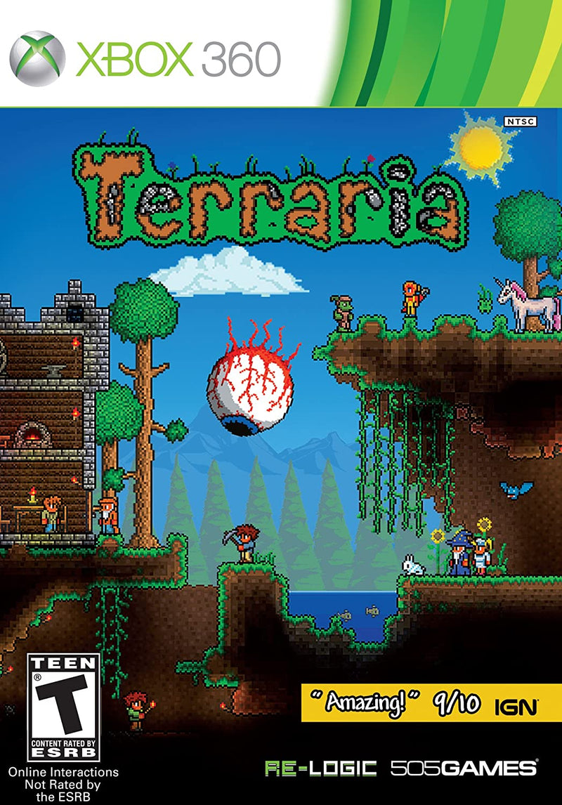 Terraria Front Cover - Xbox 360 Pre-Played