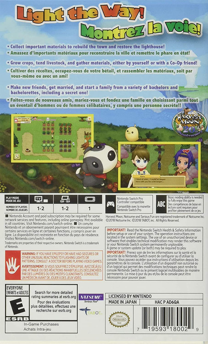 Harvest Moon Light of Hope - Nintendo Switch Pre-Played