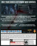 Until Dawn Back Cover - Playstation 4 Pre-Played