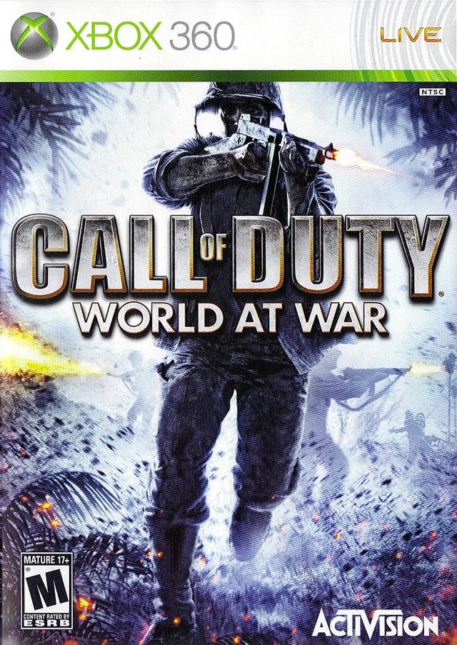 Call of Duty World at War Front Cover - Xbox 360 Pre-Played