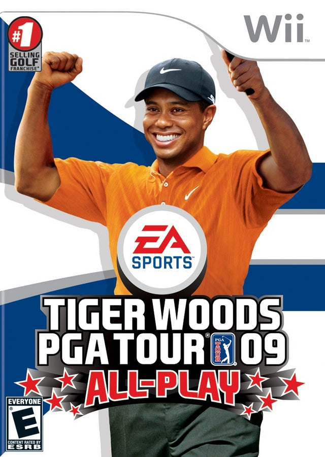 Tiger Woods PGA Tour 09 All-Play Front Cover - Nintendo Wii Pre-Played