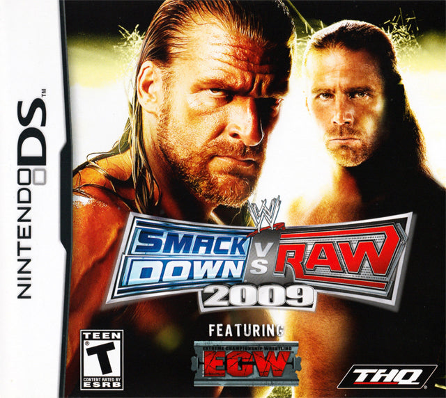 Smackdown VS Raw 09 Front Cover - Nintendo DS Pre-Played