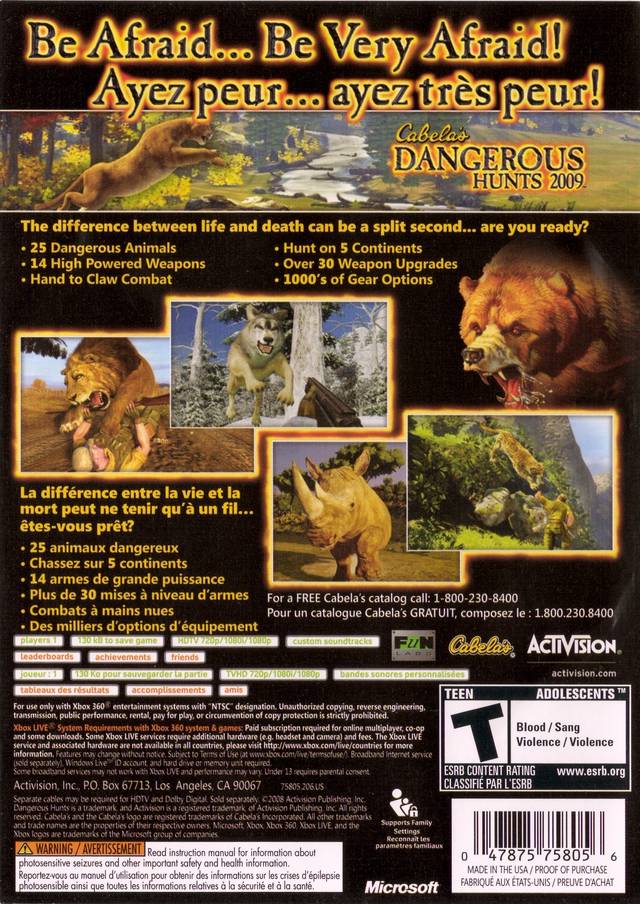 Cabela's Dangerous Hunts 2009 - Xbox 360 Pre-Played