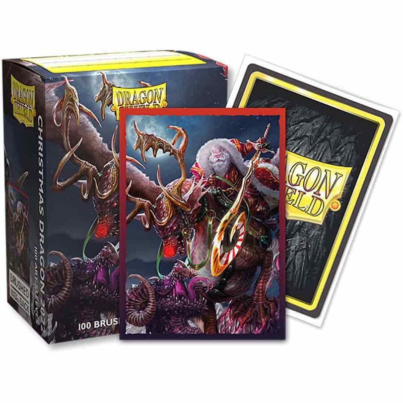 Dragon Shields (100) Brushed Art - Christmas Dragon 2022