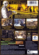 America's Army: Rise of a Soldier Xbox Back Cover