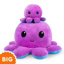 Purple and Blue Octopus - Big Reversible Plush