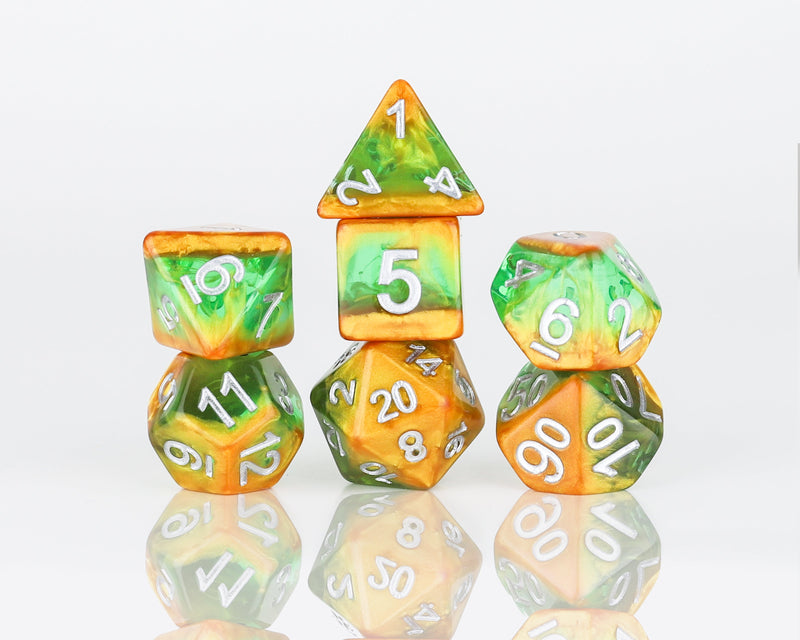 RPG Dice Set (7) - Rainforest