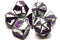 Dragon Forged: Purple & White with Black Nickel - Old School 7 Piece RPG Metal Dice Set