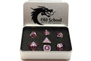 Elven Forged: Purple with Gold - Old School 7 Piece RPG Metal Dice Set